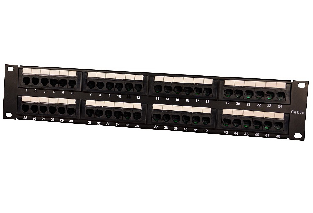 Патч-панель ITK 2U кат. 5Е STP, 48 портов (IDC Krone)